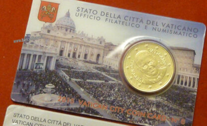 Vaticano coin card 50 cent nr.6 2015