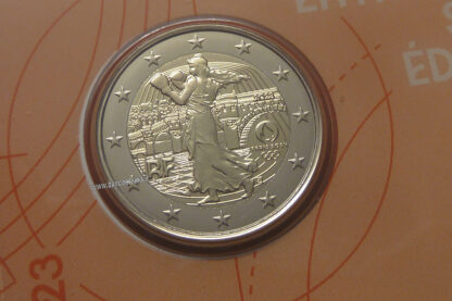 Francia 2 euro 2023 commemorativo 3ª moneta dedicata alle Olimpiadi di Parigi 2024 fdc coincard - immagine 2