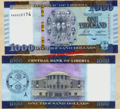 Liberia PW43 1.000 Dollars 2022 unc
