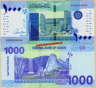 Banconota Sudan PW81 1,000 Pounds 2022 unc