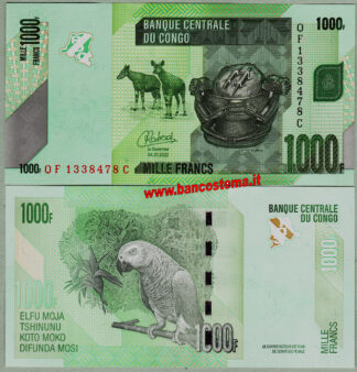 Congo Democratic Republic P101d 1.000 Francs 04.01.2022 unc