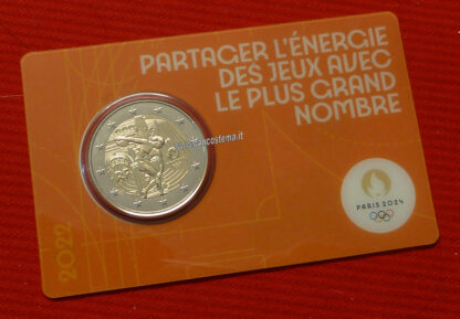 Francia-2-euro-2022-commemorativo-2a-moneta-dedicata-alle-Olimpiadi-di-Parigi-2024-fdc-coincard