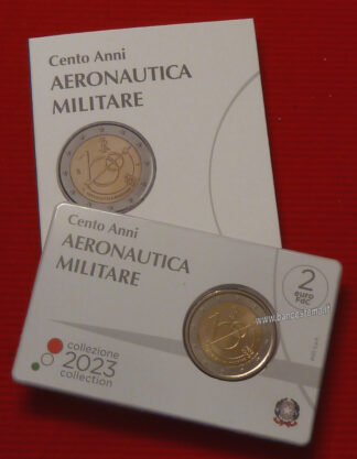 talia-2-euro-Cento-anni-dellAeronautica-Militare-2023-coincard-fdc-completo