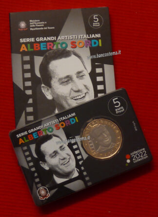 Italia-5-euro-commemorativa-Alberto-Sordi-2022-Proof-coincard