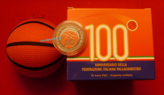 Italia 10 euro 100° Anniversario della Federazione Italiana Pallacanestro 2021 fdc