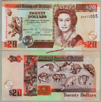 Banconota Belize P72 20 Dollars commemorativa 01.01.2012 unc