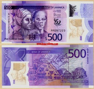 Banconota Jamaica PW98 500 dollars 01.06.2022 Polymer unc