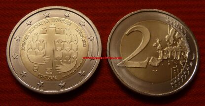 Portogallo 2 euro 2023 commemorativo Giornata mondiale della gioventù 2023 fdc