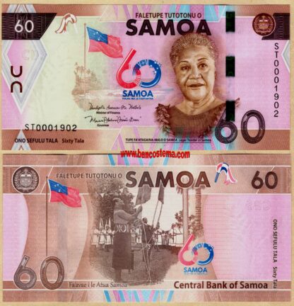 Samoa PW46 60 Tala commemorativa60th Anniversary of Independence 2023 unc