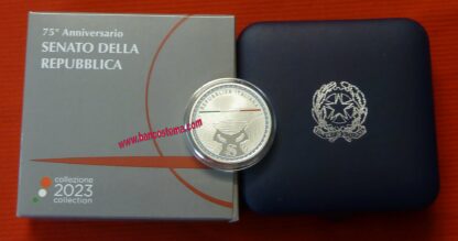 Italia 5 euro commemorativa 5 euro 5 euro 75° Anniversario della prima seduta del Senato della Repubblica argento 2023 fdc