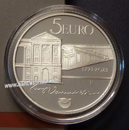 Italia 5 euro commemorativa 5 euro 250° Anniversario della scomparsa di Luigi Vanvitelli 2023 Proof (