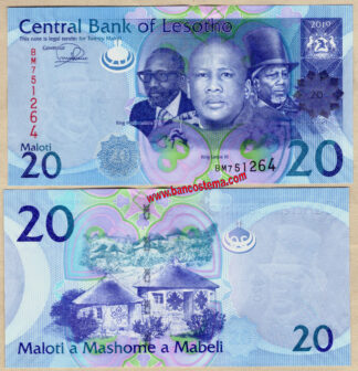 banconota Lesotho P22c 20 Maloti 2019 (2023) unc