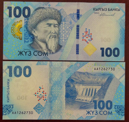 Kyrgyzstan PW34-35-36 20-50-100 Som 2023 unc - immagine 2