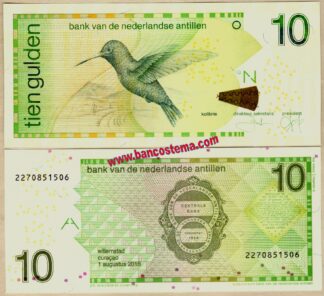Netherlands Antilles P28h 10 Gulden 01.08.2016 unc