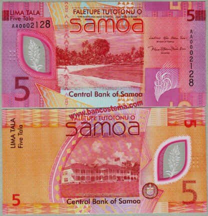 Samoa PW47 5 Tala nd 2023 polymer unc