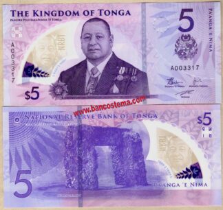 Tonga PW51 5 Pa'anga nd 2023 unc