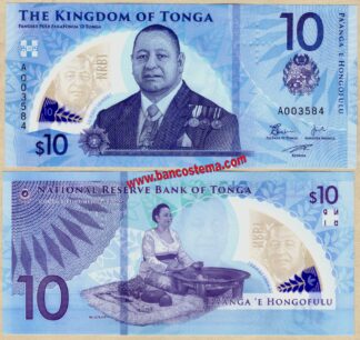 Tonga PW52 10 Pa'anga nd 2023 unc