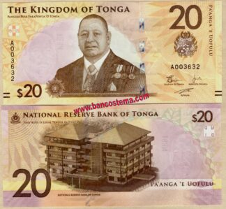 Tonga PW53 20 Pa'anga nd 2023 unc