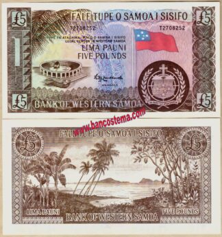 Western Samoa P15CS 5 Pounds nd 1963 unc