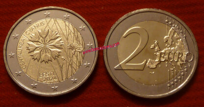 Estonia 2 euro 2024  commemorativo Fiore nazionale estone - il fiordaliso fdc