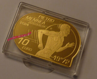Italia 10 euro commemorativa Campionati Europei di Atletica Leggera Roma 2024 - Pietro Mennea 2024 argento dorato Proof