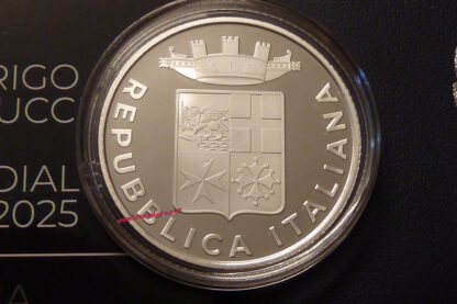 Italia 5 euro commemorativo 2024 Amerigo Vespucci tour mondiale 2023/2025 argento proof color - immagine 3