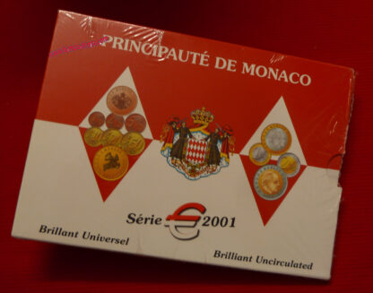 Monaco serie zecca 2001 8 valori BU