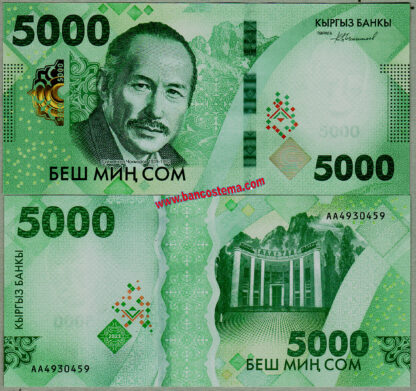 Kyrgyzstan PW40 5.000 Som 2023 unc