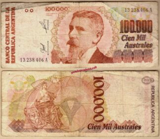 Argentina P336 100.000 Australes nd 1990 aF