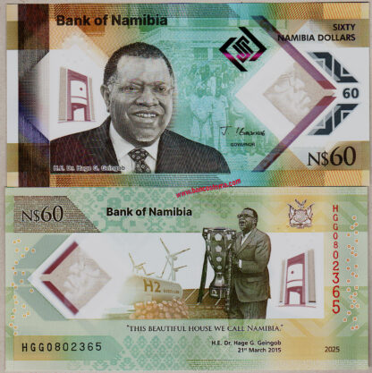 namibia-pw19-60-dollars-commemorativa-60-annivesario-years-of-excellence-2025-polymer-unc