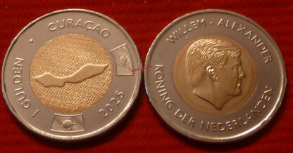 Curacao set 5 - 25 Cents 1 Gulden e 5 Gulden 2025 4 pz unc - immagine 5