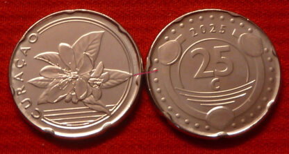 Curacao set 5 - 25 Cents 1 Gulden e 5 Gulden 2025 4 pz unc - immagine 4