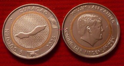 Curacao set 5 - 25 Cents 1 Gulden e 5 Gulden 2025 4 pz unc - immagine 6
