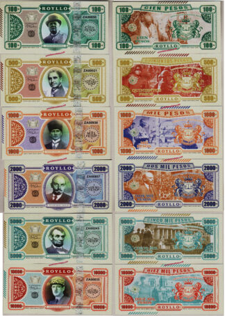 Royllo Islands National Bank 100 Pesos to 10.000 Pesos set 6 pz 2019 paper unc