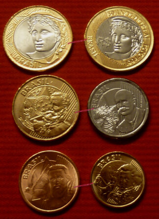 brazil-set-monete-5-10-25-50-centavos-e-1-real-2024-e-1-real-commemorativo-30-years-of-the-real-2024-nr-6-pezzi-unc