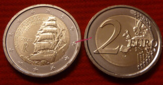Italia 2 euro commemorativo 2025 Giro del mondo della nave Amerigo Vespucci fdc