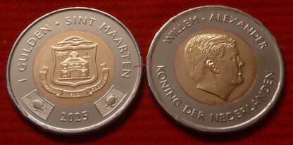Sint Maarten set 1 - 10 - 25 - 50 Cents 1 Gulden - 5 Gulden 2025 6 pz unc - immagine 5