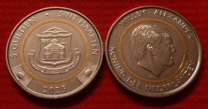 Sint Maarten set 1 - 10 - 25 - 50 Cents 1 Gulden - 5 Gulden 2025 6 pz unc - immagine 8